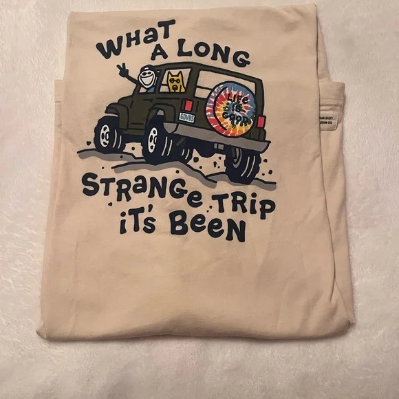 Life is good. Tshirt. Size large. Cream color. Cotton. - Picture 5 of 5